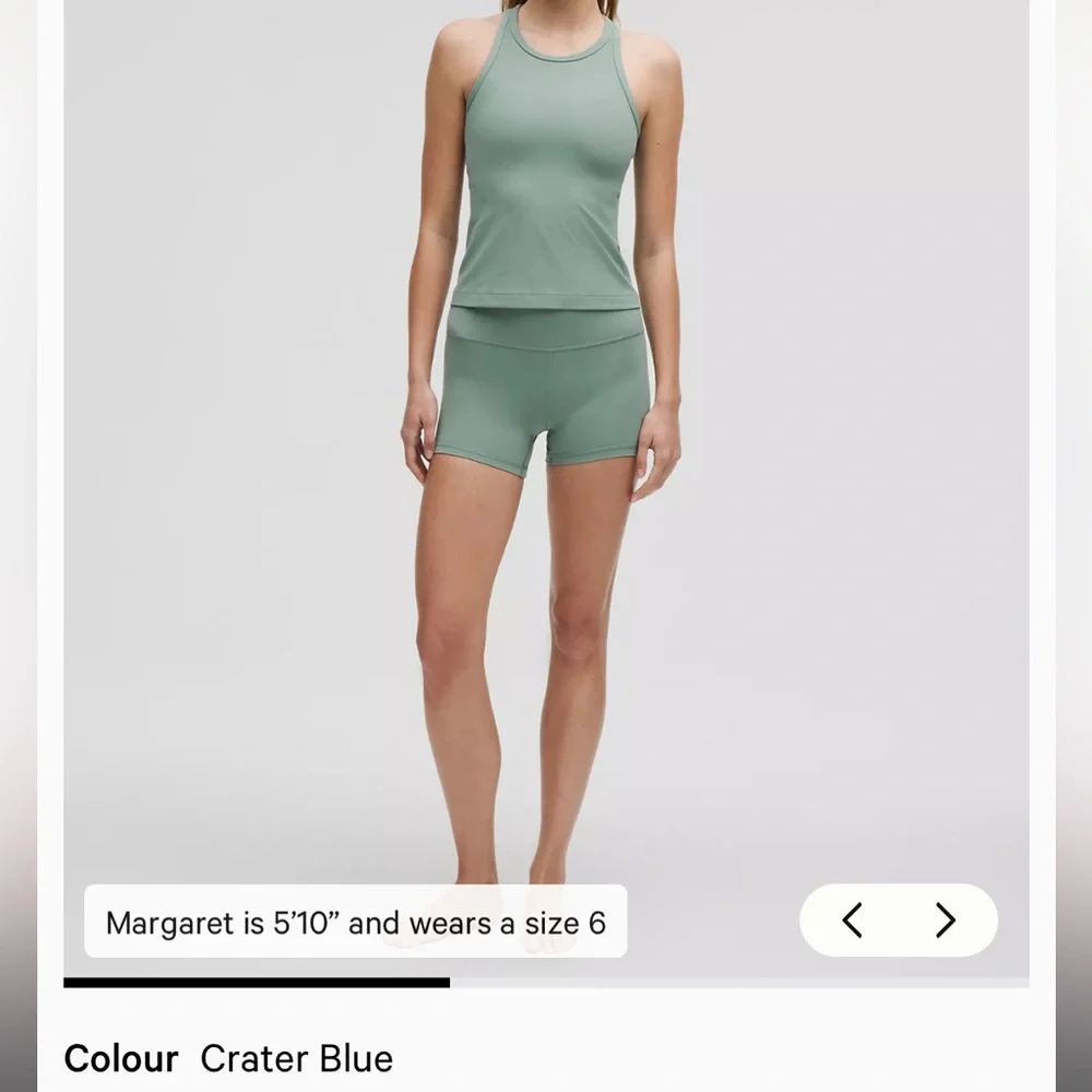 Lululemon Align™ Waist-Length Racerback Tank Top size 2 ‘Crater Blue’ - Picture 3 of 4